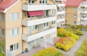 Exteriörbild på lägenheter i kvarteret Älgen i Piteå.